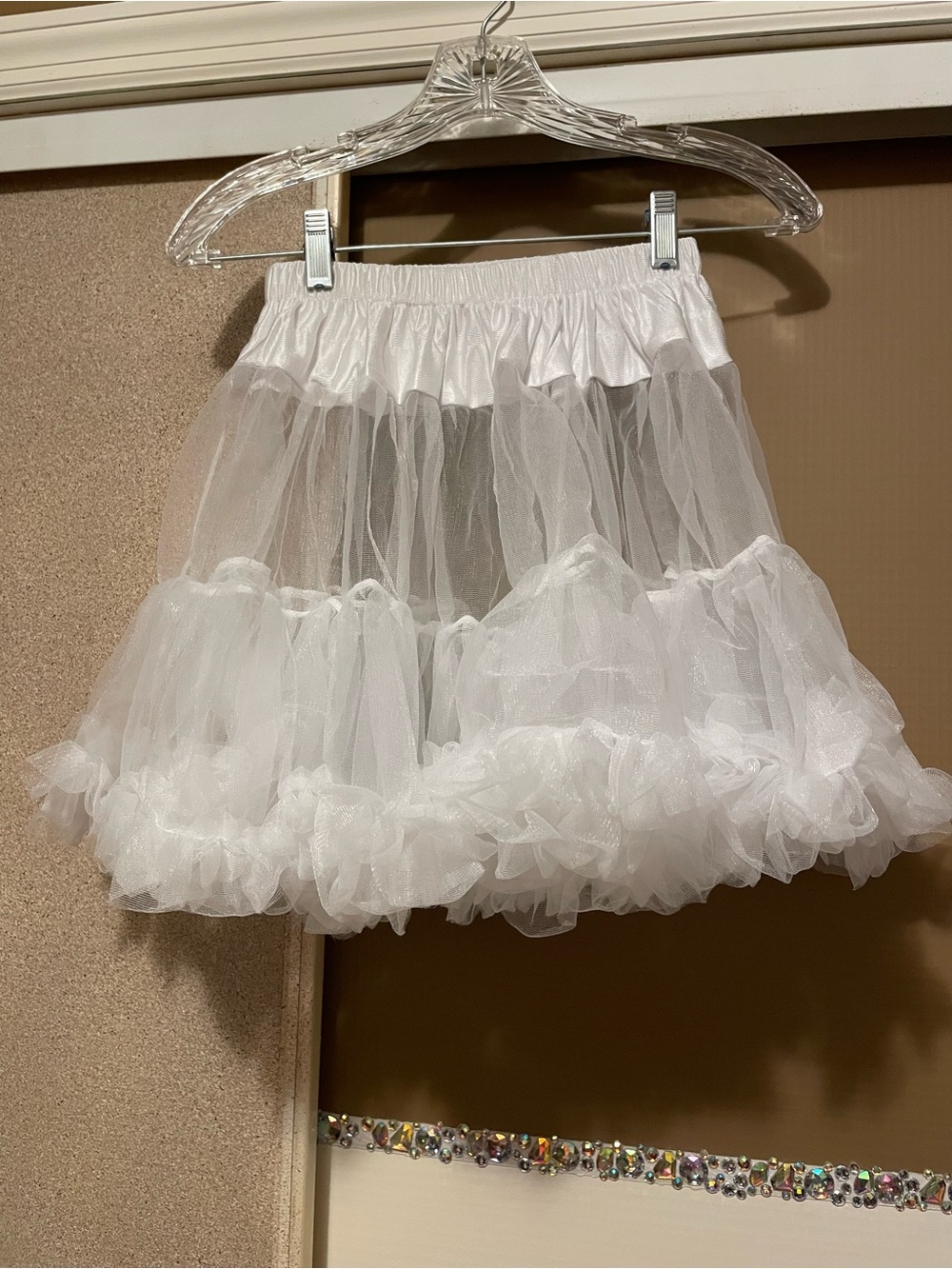 Leg Avenue White Layered Tulle Skirt - Flared Petticoat